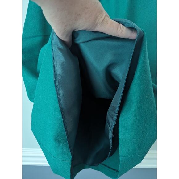 Vtg Wool Skirt Womens Medium Kelly Green Preppy Classic Light Academia Heritage - Picture 3 of 10